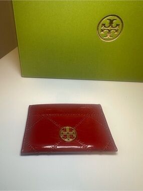 Tory Burch Red Willa Card Holder